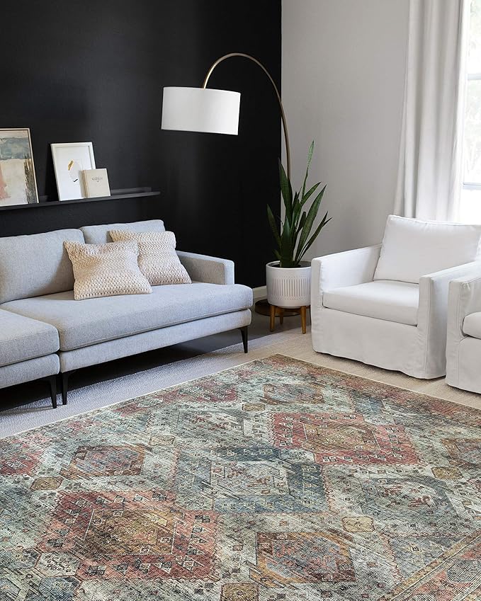 Loloi Skye Collection SKY-06 Apricot/Mist 2'-6" x 12'-0" Runner Rug