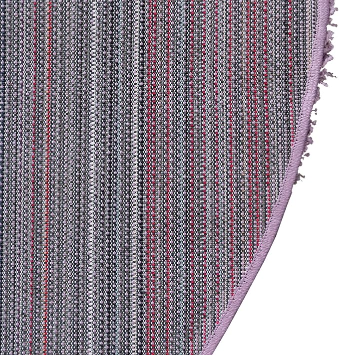Unique Loom Solid Shag Collection Area Rug (5' 3" Round, Lilac)