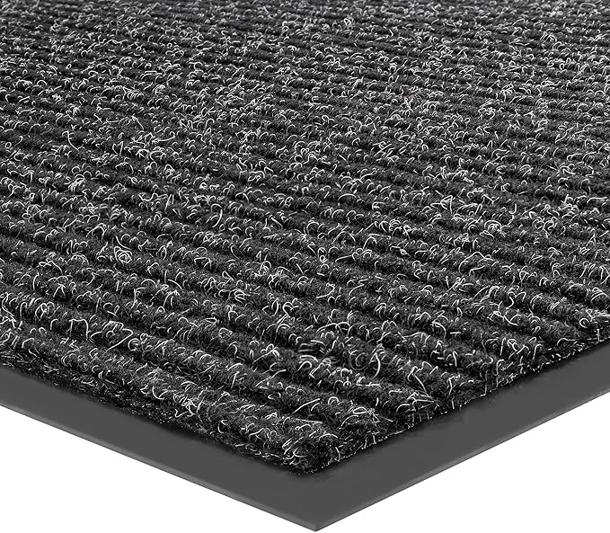 Front Door Mat, Heavy Duty Indoor Outdoor Doormat for Entryway, 72" x 36" Low Profile Outdoor Mats for Home Entrance, Stain and Fade Resistant Welcome Mat for High Traffic Area, Black