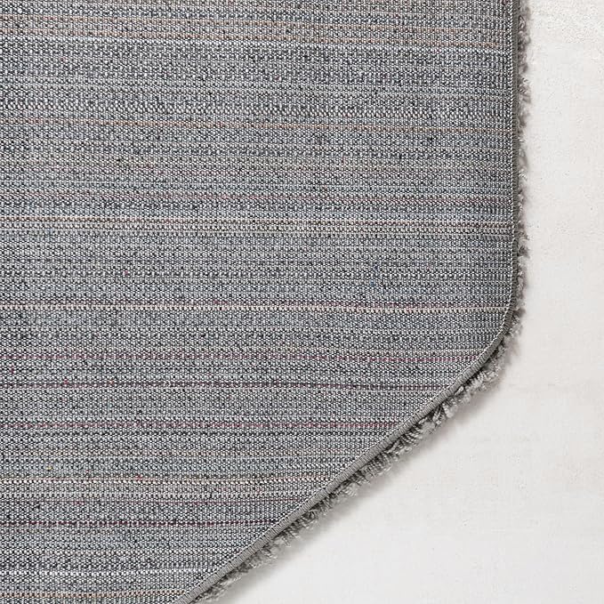 Unique Loom Solid Shag Collection Area Rug (4' Octagon, Cloud Gray)