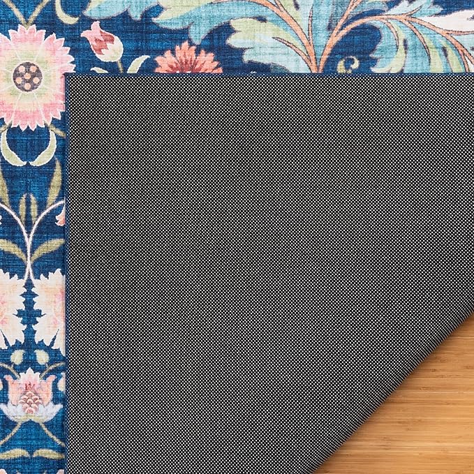Gertmenian Indoor Boho Area Rug | Home Decor for Entryway, Bedroom, Living Room, Office, Kitchen | Non Slip, Soft, Printed Accent Rugs | Altair, Navy, 3x5 Small, 24510
