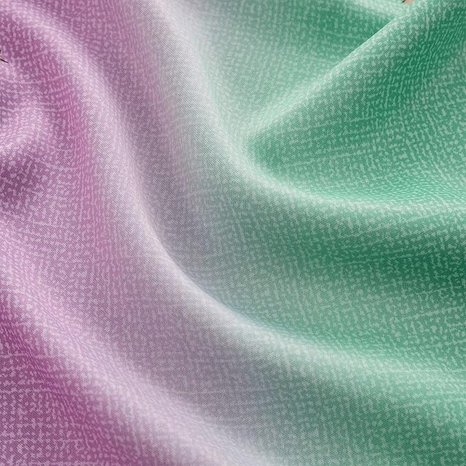 XiDi Blue & Rainbow Curtains for Kids & Girl Rooms - Blackout, Unicorn Wall Decals, 34x84 Inch, 1 Panel