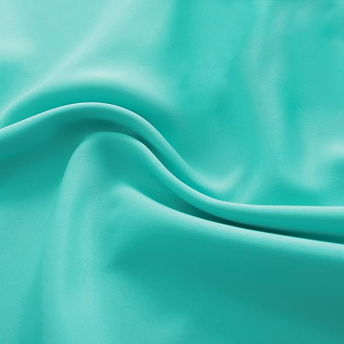 DONREN Blackout Curtains for Bedroom Drapes Turquoise Window Curtains - 2 Panels Thermal Insulated Rod Pocket Nursery Curtains,42 W x 72 L