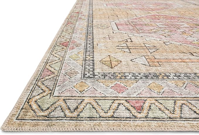 Loloi II Skye Collection SKY-04 Gold/Blush 2'-6" x 7'-6" Runner Rug