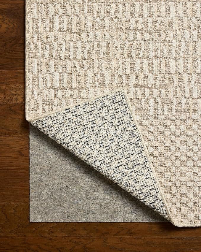 Loloi Amber Lewis Bexley Collection BEX-01 Natural/Birch 2'-7" x 12'-0" Runner Rug Neutral, Textured, Living, Bedroom, Dining, Carpet