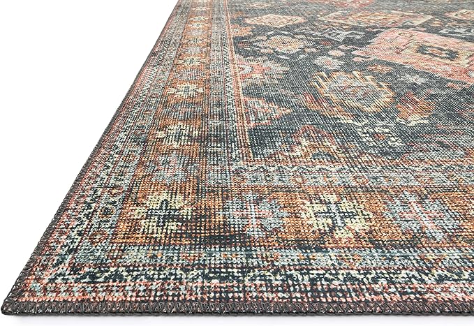 Loloi Skye Collection SKY-10 Sea/Rust 8'-0" x 8'-0" Round Area Rug