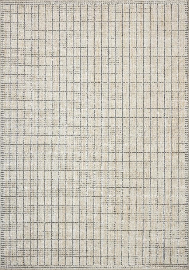 Loloi Amber Lewis Bexley Collection BEX-04 Slate/Natural 9' x 13' Area Rug Neutral, Textured, Living, Bedroom, Dining, Carpet
