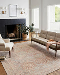 Loloi Chris Loves Julia Jules Collection JUL-04 Tangerine/Mist 7'-6'' x 9'-6'', .13" Pile Height, Area Rug