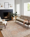 Loloi Chris Loves Julia Jules Collection JUL-04 Tangerine/Mist 2'-6'' x 9'-6'', .13" Pile Height, Runner Rug