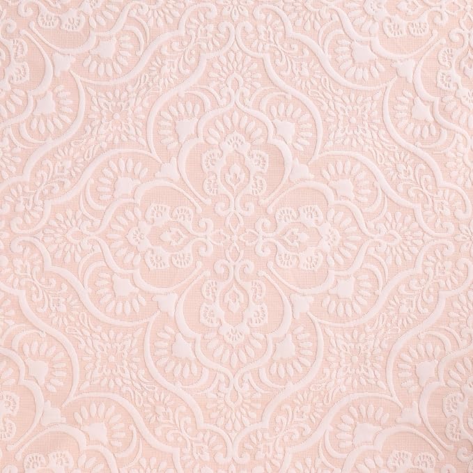 Superior 3 Piece Bedspread Set, Home Bed Decor, Decorative Bed Spread, 2 Pillow Shams, Medium Weight Blanket, Floral Matelasse Coverlet, Bedding Essentials, Enzy Collection, Queen, Peach