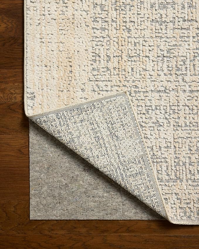 Loloi Amber Lewis Bexley Collection BEX-03 Natural/Slate 2'-7" x 4' Accent Rug Neutral, Textured, Living, Bedroom, Dining, Carpet