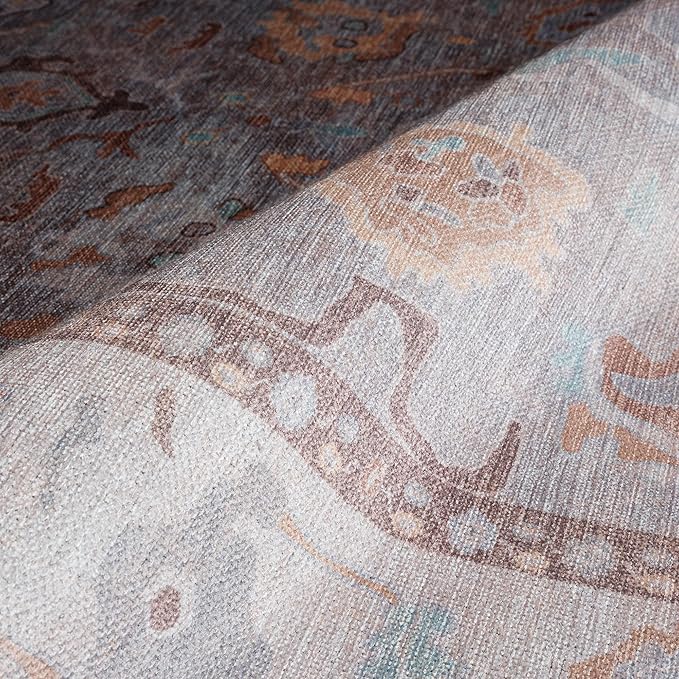 Fame Rugs Brown Modern Oushak Rug 2'6"x13, Vintage Turkish Colorful Oriental Antique Inspired Long Runner Rugs, Luxury Living Room Bedroom (382MB, 2'6" x 13')