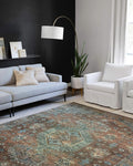 Loloi II Skye Collection SKY-07 Terracotta/Sky 2'-3" x 3'-9" Accent Rug