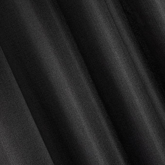 Amazon Basics Faux Linen Blackout Curtains for Bedroom and Living Room, 2-Piece Set with Grommets, 52" W x 95" L, Black