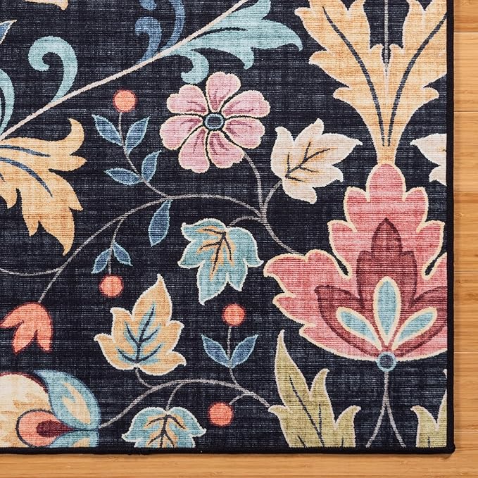 Gertmenian Indoor Boho Area Rug | Home Decor for Entryway, Bedroom, Living Room, Office, Kitchen | Non Slip, Soft, Printed Accent Rugs | Verner, Multi, 6x9 Medium, 24625