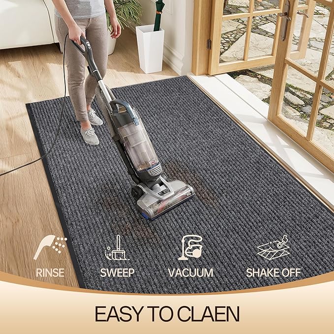 Amyracel Front Door Mat Indoor Outdoor Entrance, 36" x 72" All-Season Waterproof Doormat for Enterway, Heavy Duty Commercial Floor Mat, Fade Resistant, Rubber Back, Low Profile, Easy Clean