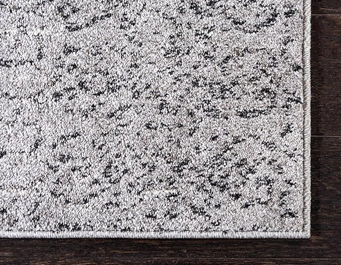 Unique Loom Del Mar Collection Area Rug - Jennifer (5' 1" x 8' Rectangle, Gray/ Black)