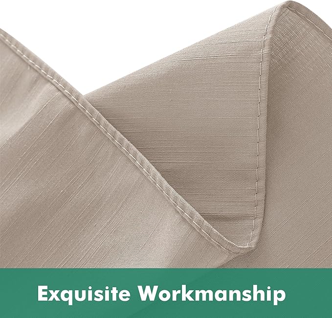 Biscaynebay Wrap Around Bed Skirts with Split Corners for Full Beds 14" Drop, Light Camel Elastic Dust Ruffles Adjustable Easy Fit Wrinkle & Fade Resistant Silky Luxurious Fabric Machine Washable
