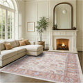 Fame Rugs Brown Modern Oushak Rug 8x10, Vintage Turkish Colorful Oriental Washable Antique Inspired Large Area Rugs, Luxury Living Room Bedroom (383BB, 7'6 x 10')