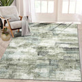8x10 Area Rugs for Living Room, Non-Slip Backing Washable Rug 8x10, Large Area Rug Soft Carpet for Bedroom Dining Room, Modern Abstract, Easy Clean, Durable, Low Pile Rug Under Table, Green