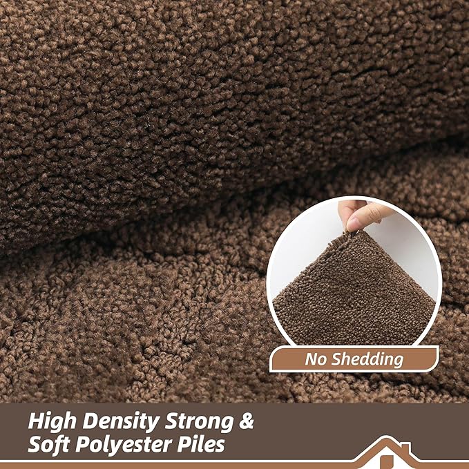 BEQHAUSE Door-Mat Non-Slip Front Doormat Low-Profile Entrance Mats for Front Door Entry Resist Dirt Washable Doormat Absorbent Entryway Door Mat,Brown,36"x60"