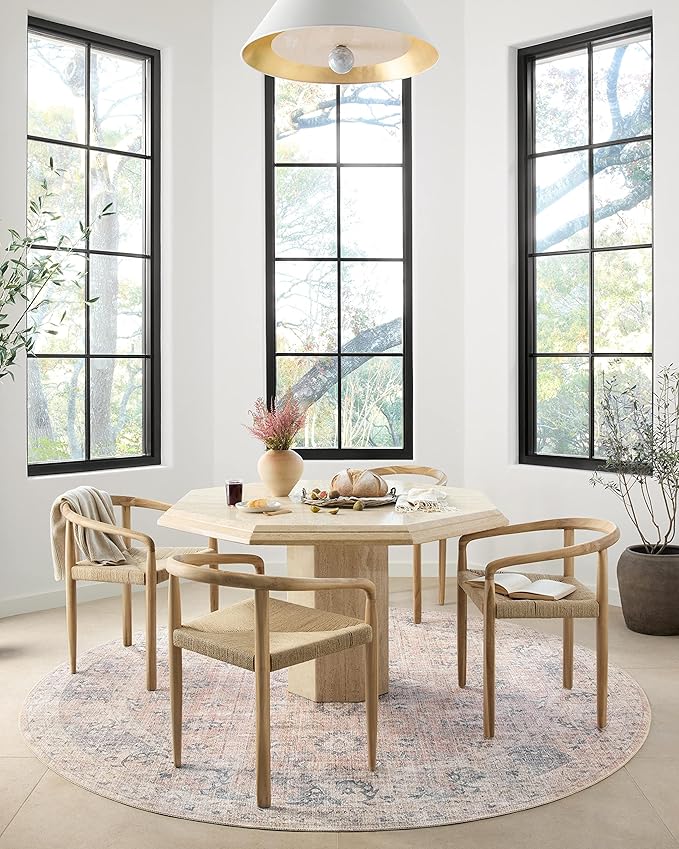 Loloi Skye Collection SKY-01 Blush/Grey 6'-0" x 9'-0" Area Rug