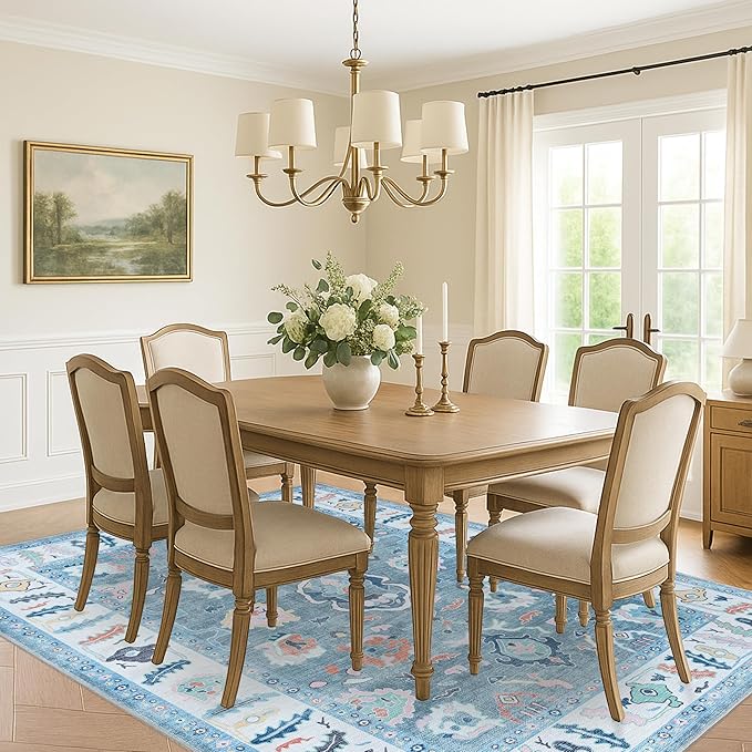 Fame Rugs Teal Modern Oushak Rug 2'6"x13, Vintage Turkish Colorful Oriental Antique Inspired Long Runner Rugs, Luxury Living Room Bedroom (995T, 2'6" x 13')