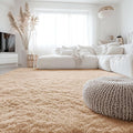 OLANLY 8x10 Machine Washable Large Area Rugs for Living Room, Bedroom, Soft Fluffy Shaggy Bedside Rug, Indoor Floor Carpet for Kids Girls and Boys, Dorms, Nursery, Home Decor Aesthetic, Beige