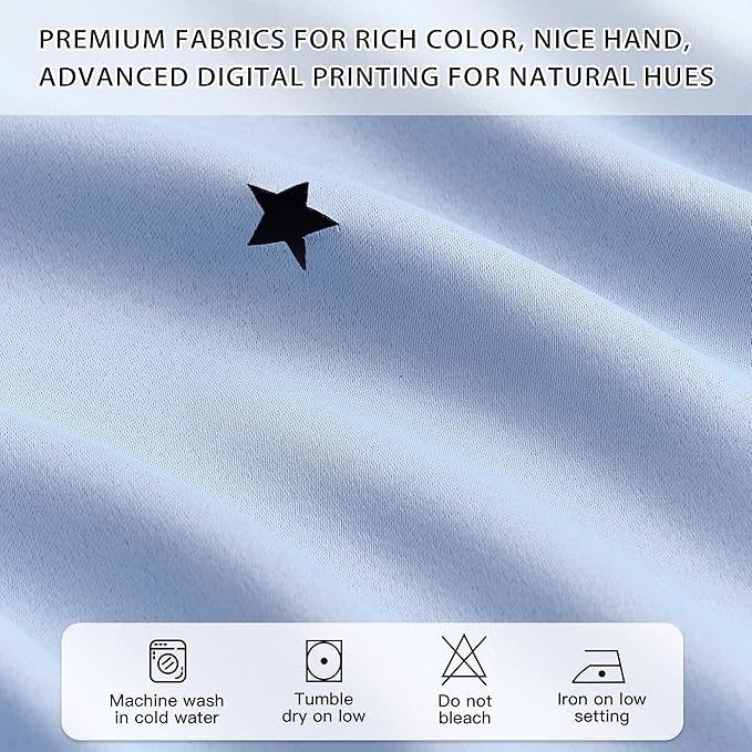 XiDi Blue Curtains for Bedroom, Girls Room Blackout Curtains, Kids Room Darkening Curtains, Light Blue Decor, 1 Panel Light Blue/52/84/1