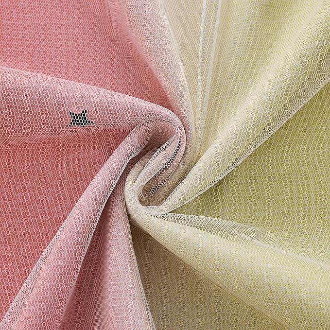 XiDi Pink Curtains for Bedroom Decor Blackout Curtains for Girl Room Rainbow Curtains for Kids Room Unicorn Wall Decals Purple Curtains Yellow 52X63 Inch Long 1 Panel