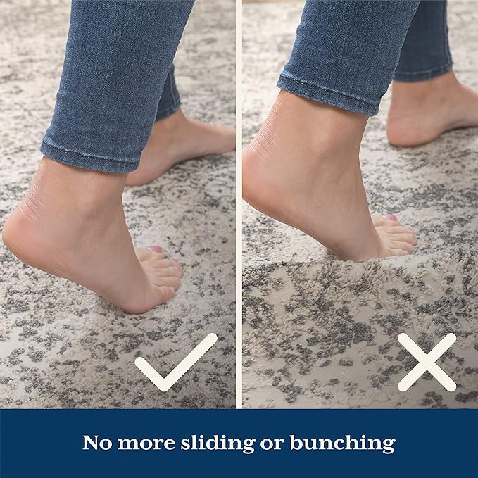 Veken 6x9 Ft Rug Pad Gripper for Hardwood Floors, Non Slip Rug Pads for Area Rugs, Thick Dark Grey Rug Grippers for Tile Floors, Under Carpet Anti Skid Mat, Keep Your Rugs Safe and in Place