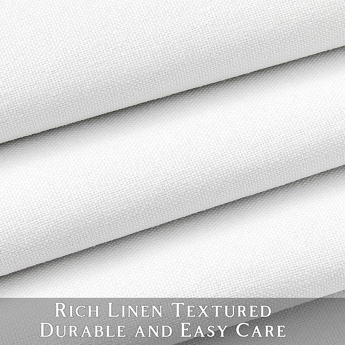 ChrisDowa 100% Blackout Pure White Solid Curtains 72 Inches Long 2 Panels for Bedroom Living Room,Farmhouse Room Darkening Thermal Insulated Soundproof Grommet Top Window Treatment Drapes,52x72