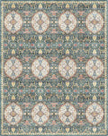 Gertmenian Indoor Bohemian Area Rug - 6x9 Medium, Non-Shedding, Ideal for High Traffic in Living Room, Bedroom, Entryway - Moroccan, Dk. Green, 26840