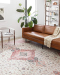 Loloi II Skye Collection SKY-02 Ivory/Berry 7'-6" x 9'-6" Area Rug