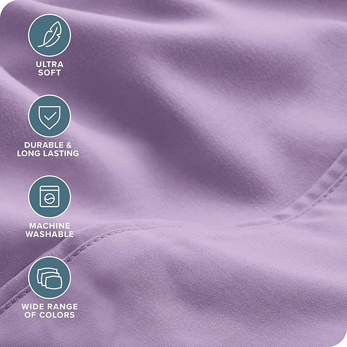 California King Sheet Set - 6 Piece Set - Hotel Luxury Bed Sheets - Ultra Soft - Deep Pockets - Easy Fit - Cooling & Breathable Sheets - Wrinkle Resistant - Lavender - Cal King Sheets - 6 PC