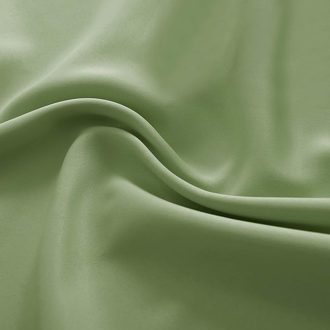 DONREN Patio Door 108 Inches Long Curtain Panels - Ceiling to Floor Extra Long Drape Curtains Window Treatment for Sliding Glass Door (Sage,2 Pieces,W 52 x L108 inches)