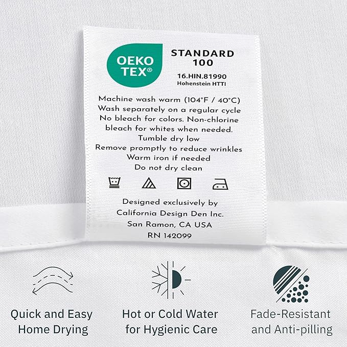 California Design Den Queen Sheets Set - Soft 800 Thread Count Sateen, 100% Cotton Bed Sheets Set with Deep Pockets, Durable Bedding - True Ivory