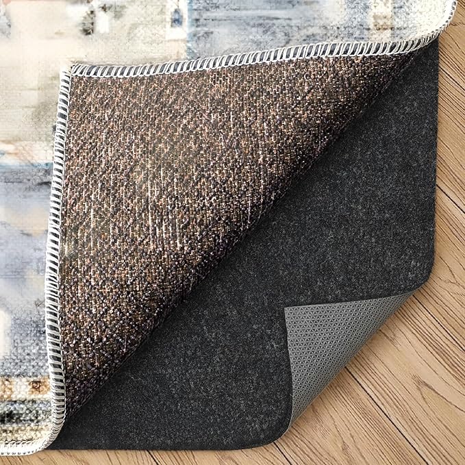 Felt Rug Pad, 4 x 6 Ft Rubber Non-Slip Rug Pad Gripper, Keep Rugs Secure and in Place, Extra Strong Under Carpet Mat Cushion - for All Floors