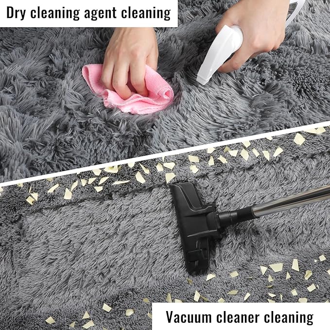 PAGISOFE 8x10 Living Room Rug Grey, Soft Large Rugs for Bedroom, Thick Shaggy Big Carpet, Plush Fur Kids Rugs for Playroom, Fuzzy Modern Area Rug for Classroom, Home Decor, Shag Indoor Fluffy Rug