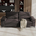 88.97" Modern Sofa Couch for Living Room, Deep Seat Sofa with 8”Cushion, Comfy 2-Seater Chenille Loveseat Sofa with Convertible Armrest, Removable Sofa Cover, High Leg (Dark Gray)