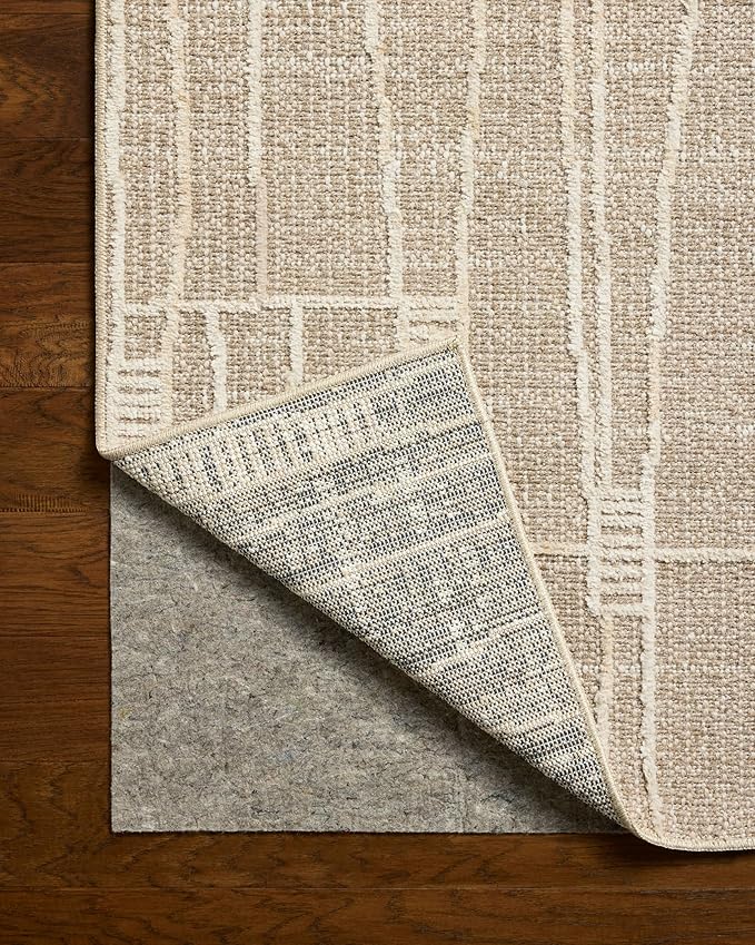 Loloi Amber Lewis Bexley Collection BEX-05 Mushroom/Natural 11'-6" x 15' Area Rug Neutral, Textured, Living, Bedroom, Dining, Carpet