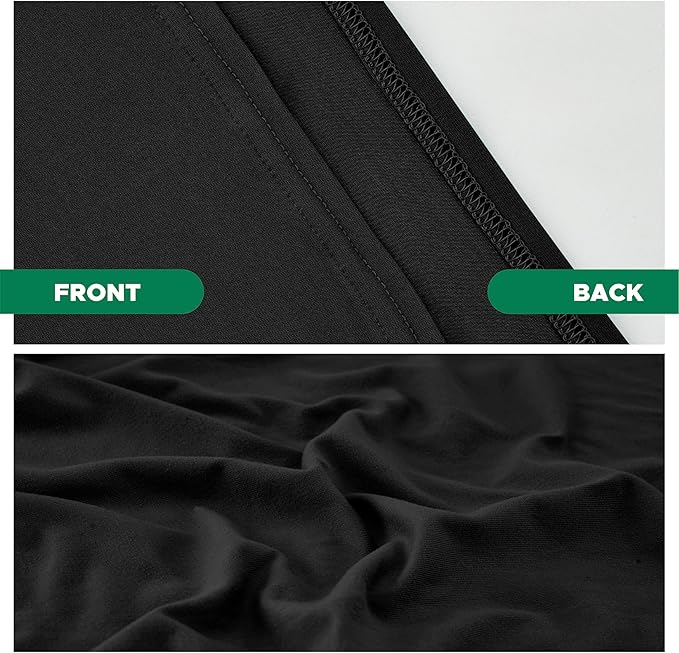 Biscaynebay Decorative Box Spring Cover King & Cal King Size, Black Luxurious Jersey Knitting Stretchy Wrap Around 4 Sides Bed Skirts for Home/Hotels, Easy Fit Wrinkle Free Machine Washable