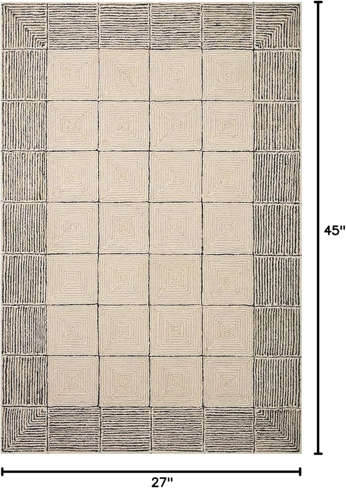 Loloi Chris Loves Julia Francis Collection FRA-02 Cream/Black 2'-3" x 3'-9" Accent Rug
