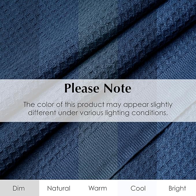 Salt Earth 100% Cotton Throw Blanket, Twin, 68"x92" Waffle Throws for Home, Bedrooms, Outdoor and Cozy Couch, Modern & Cozy Bed Room Decor Blankets, Lightweight All Season Western Blanket (Navy)