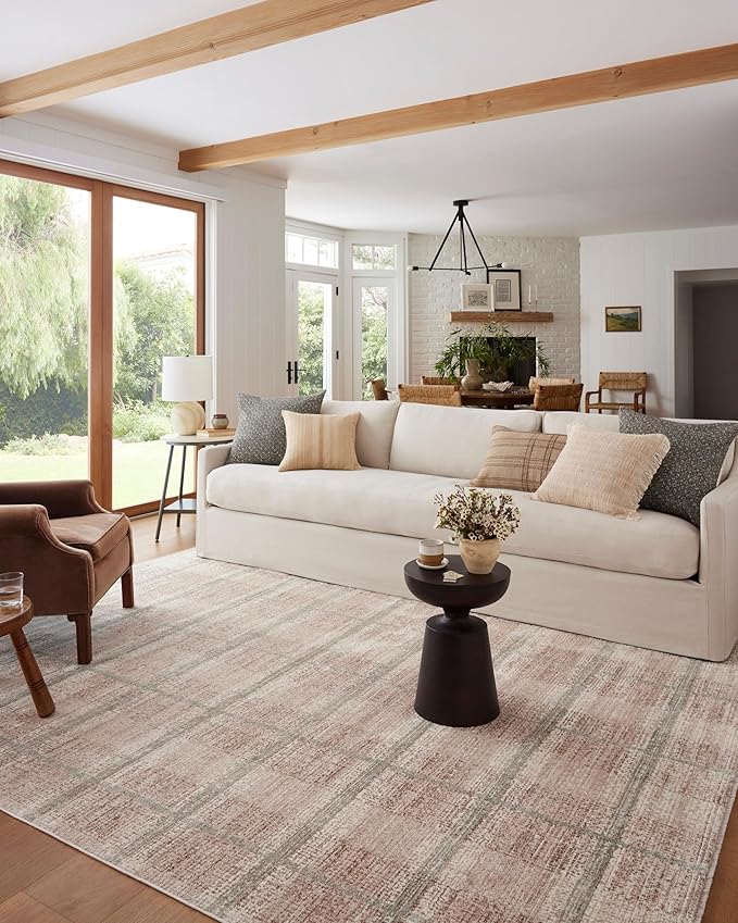 Loloi Angela Rose Ember Collection EMB-06 Clay/Mist 5'-3" x 7'-6" Area Rug