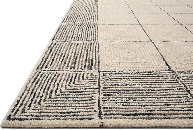 Loloi Chris Loves Julia Francis Collection FRA-02 Cream/Black 8'-6" x 12' Area Rug