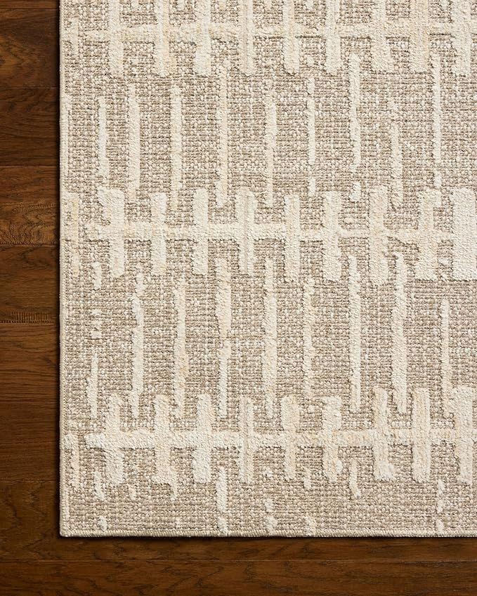 Loloi Amber Lewis Bexley Collection BEX-02 Taupe/Natural 9' x 13' Area Rug Neutral, Textured, Living, Bedroom, Dining, Carpet