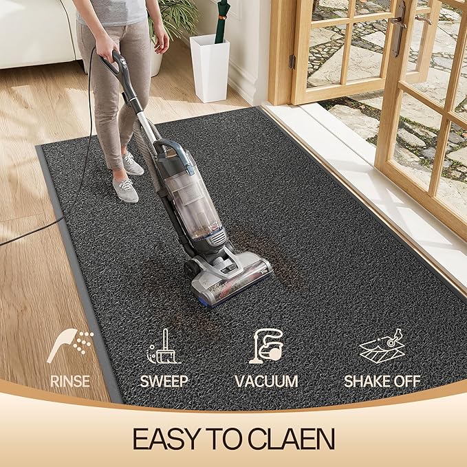 Amyracel Front Door Mat Indoor Outdoor Entrance, 36" x 60" All-Season Waterproof Doormat for Enterway, Heavy Duty Commercial Floor Mat, Fade Resistant, Rubber Back, Low Profile, Easy Clean