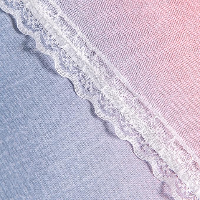 XiDi Curtains for Bedroom Decor, Rainbow GreyPinkPu-52-96