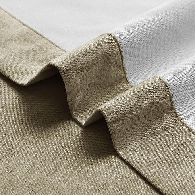 Macochico Thermal Blackout Chenille Curtains 100% Blackout Window Draperies for Living Room Bedroom Auditorium Banquet Hotel Soil Brown Curtains with Tieback Classic Home Decor 72" Wx102 L 1 Panel